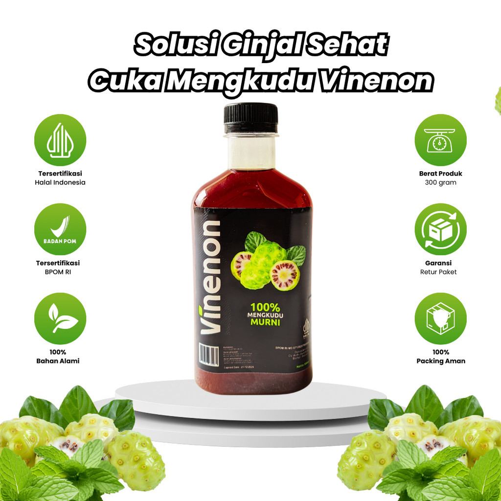 

Cuka Mengkudu Vinenon Atasi Kolesterol Melancarkan Purin Bantu Meluruhkan Batu Ginjal