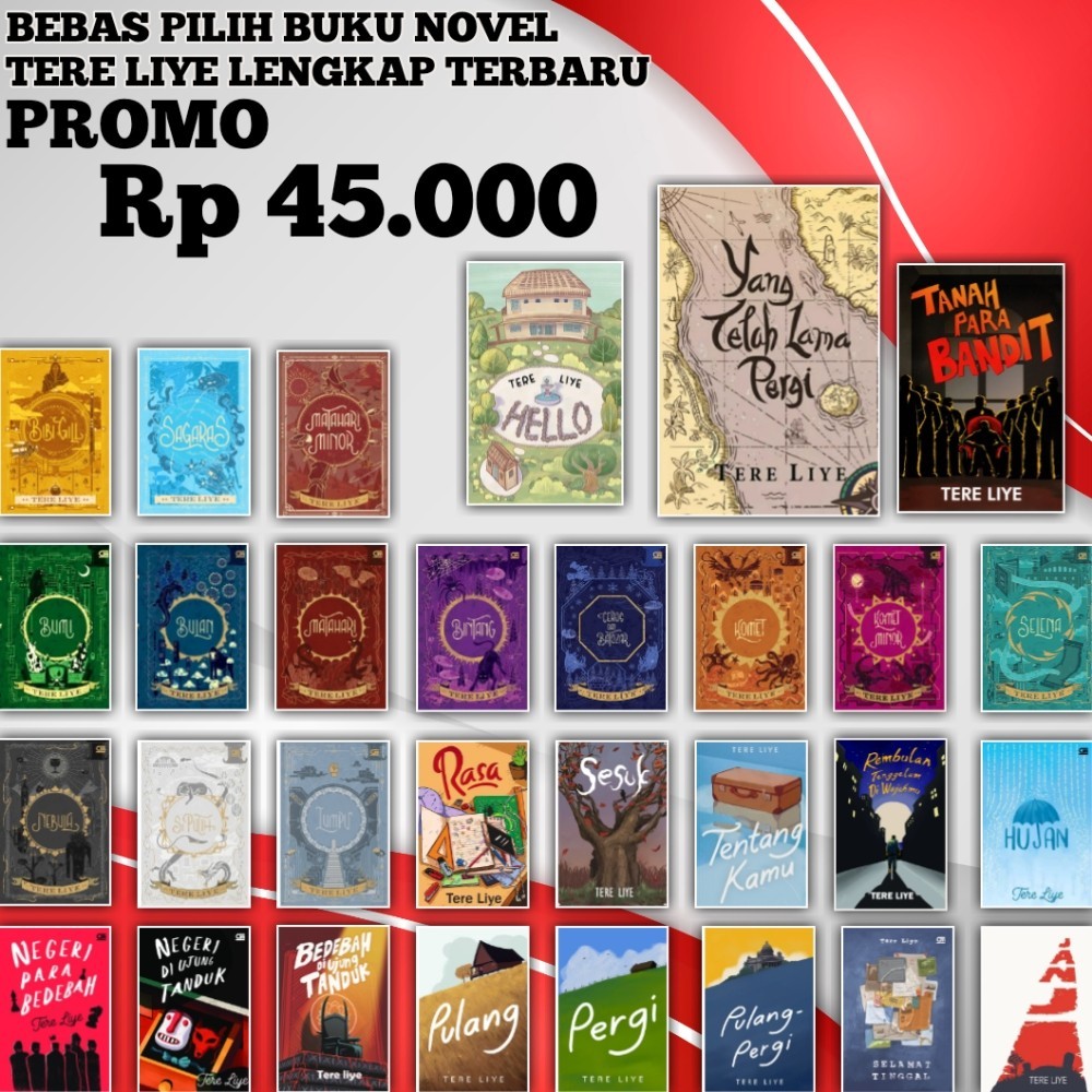 Buku Novel Tere Liye Series Bumi ILY Aldebaran Tanah Para Bandit Bandit Berkelas Hello Bulan Matahar