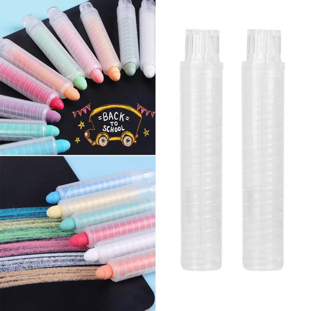 

5PCS/Set Transparent Chalk Pen Holder Adjustable Chalk Protector Washable Reusable Chalk Clip Cover For Home School Office