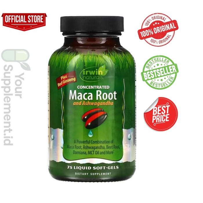 

Irwin Naturals Concentrated Maca Root Ashwagandha 75 Softgel ginseng