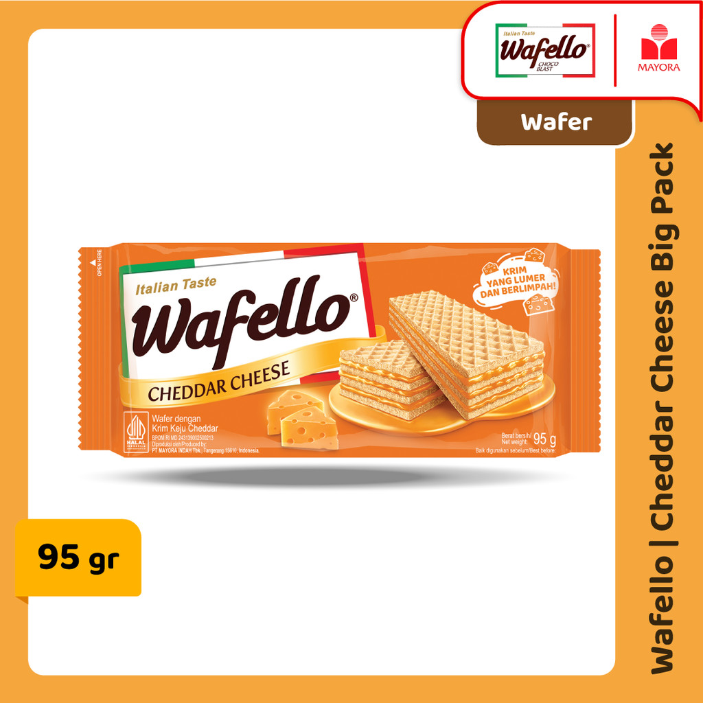 

Wafer Wafello Cheddar Cheese Big Pack 95 Gram