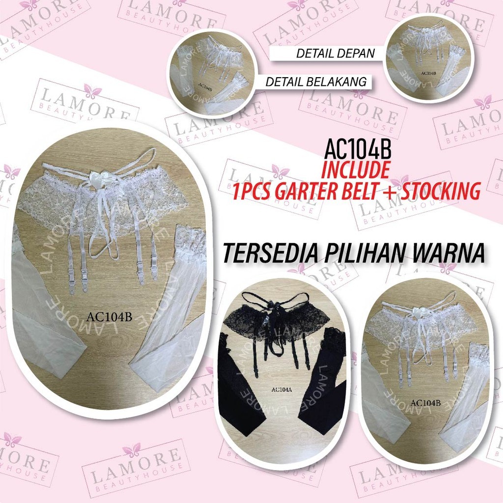 Stocking Fashion Set Garter Belt Stocking Fashion Costume Premium Ac104B