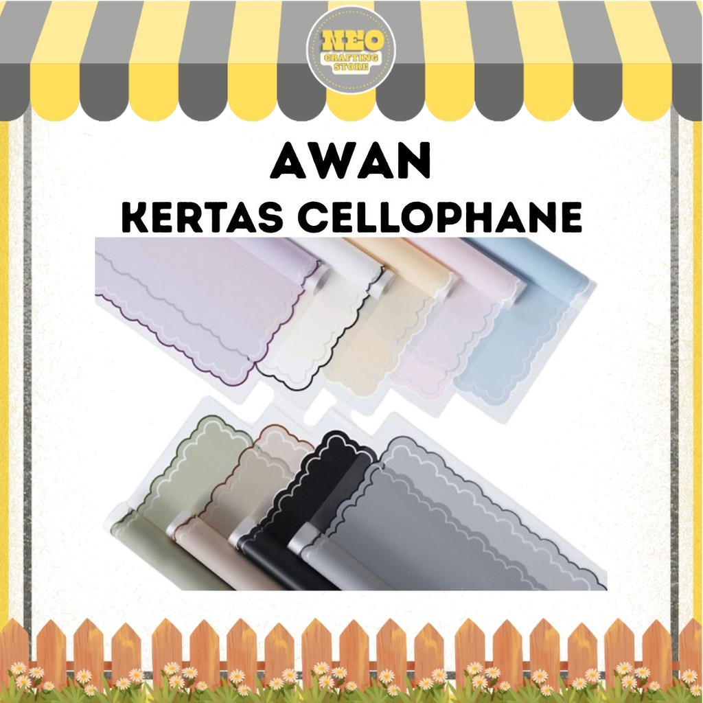 

(20 LEMBAR) Kertas Cellophane Buket Bunga - AWAN - Flower Wrapping Paper