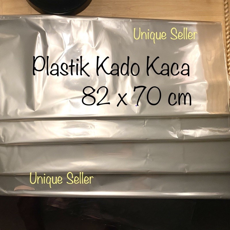 

[Isi50] Plastik Kado Kaca Bening POLOS 82x70 cm Plastik Lembaran Pembungkus Parcel Hadiah Souvenir