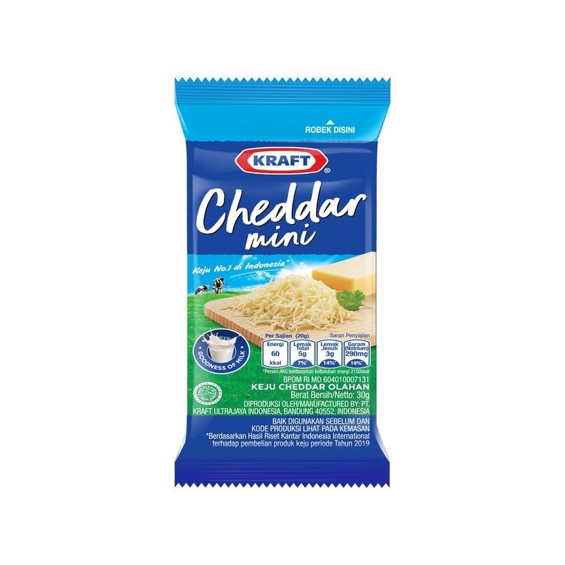 

GWP - KRAFT CHEDDAR MINI 30gr - Keju Kraft Cheddar