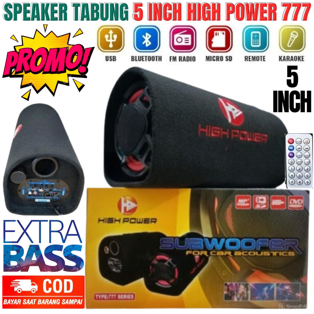 SERBA COD Speaker tabung bluetooth 5inch high power 777 perfect bass 15watt | salon mobil bluetooth/