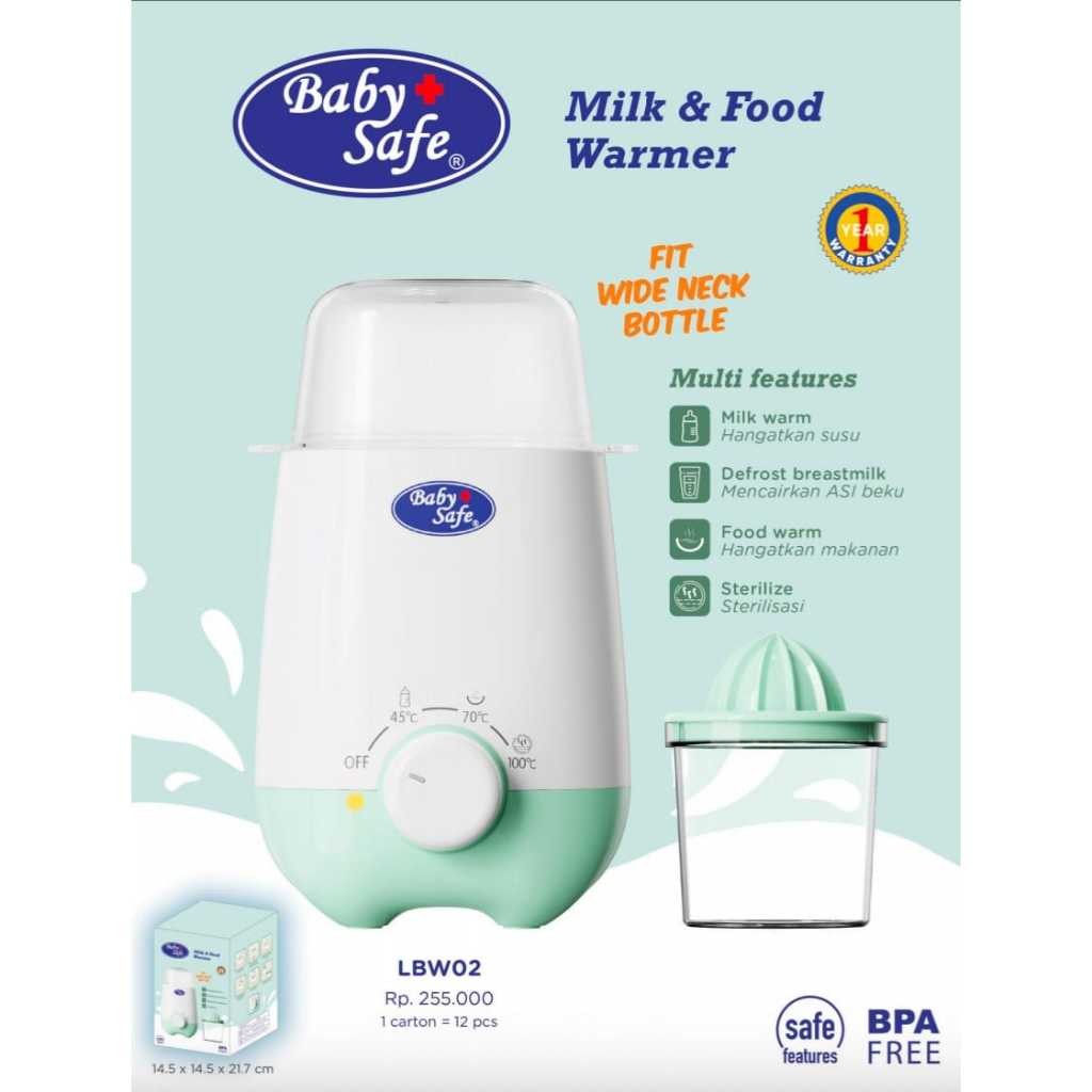 Baby Safe LBW02 BabySafe - Alat Steril Botol Susu 4in1 | Alat Steril dan Penghangat Makanan | Alat S