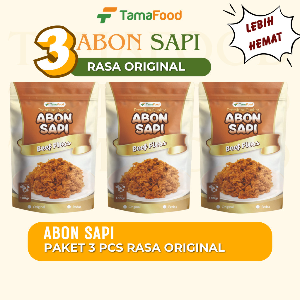 

Tamafood - Paket 3pcs Abon Sapi Rasa Original
