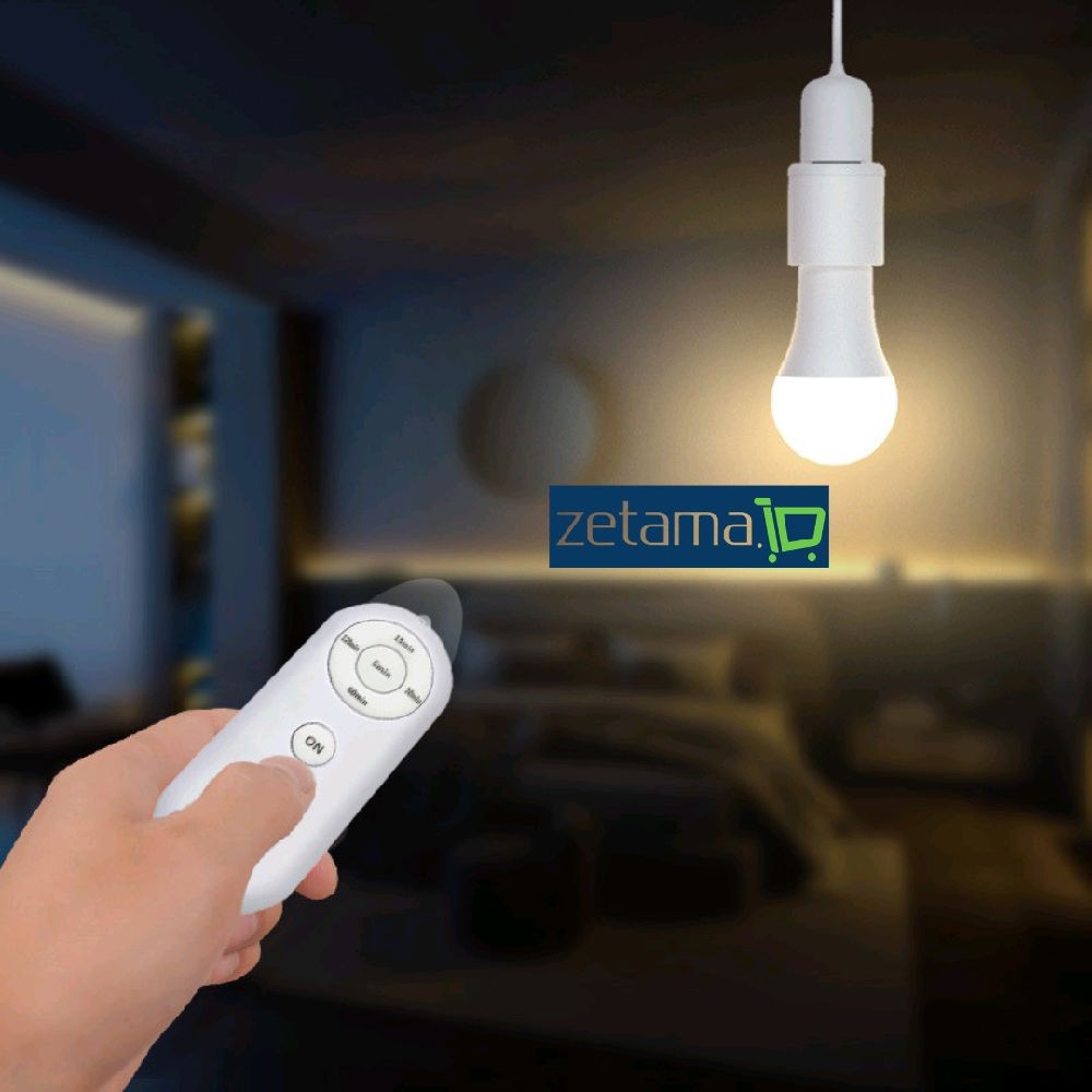 Fiting Lampu Wireless Remote On Off Timer Rumah Lampu Otomatis E27