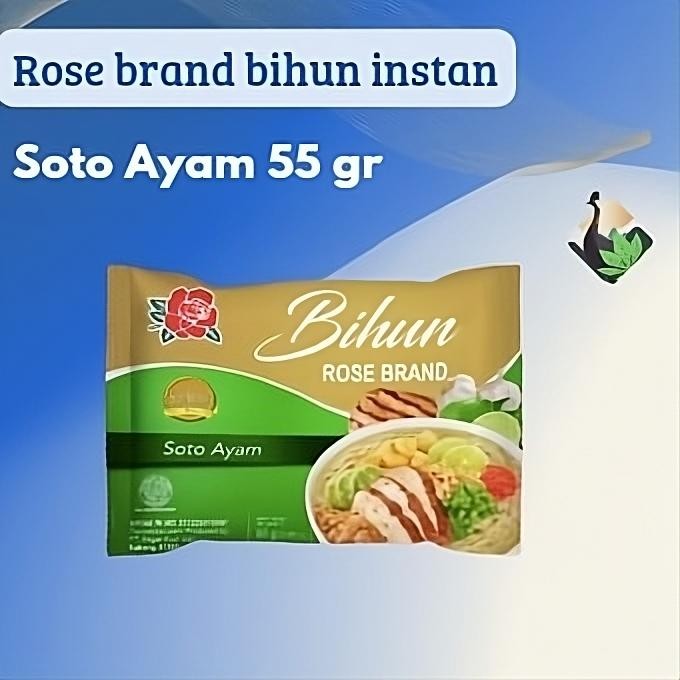 

Bihun insatan Rose Brand 55gr x 40pcs - rasa soto ayam 1 dus/ball