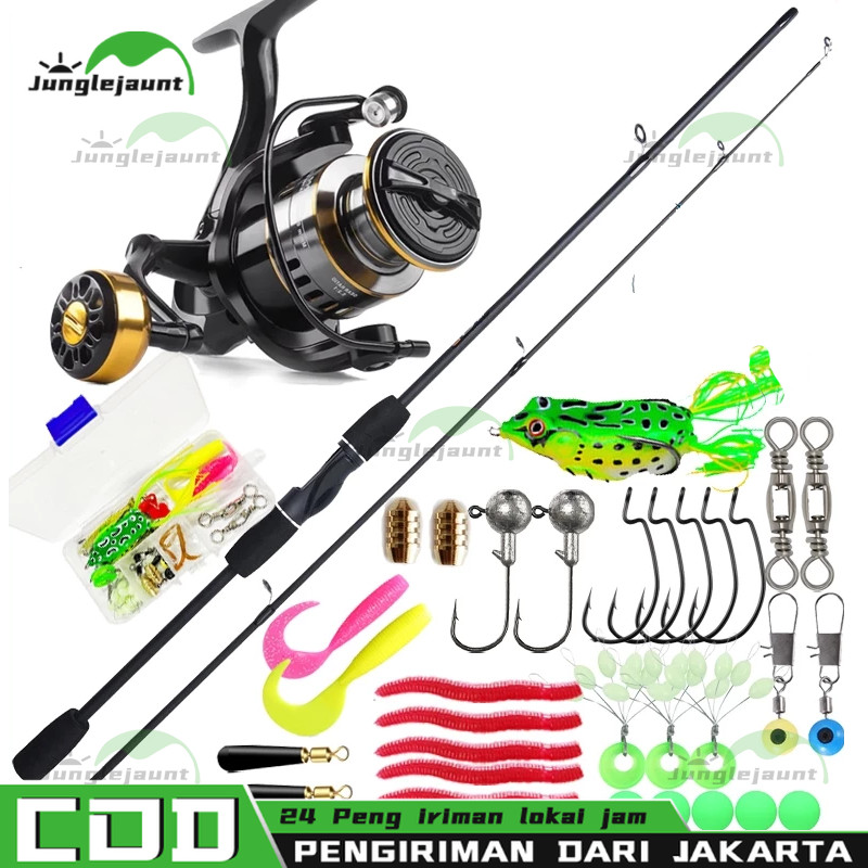 【COD】Joran Pancing Set 1.6M-2.4M EVA Handle Joran Bc Carbon oran Pancing Set Dengan Bahan Serat Karb