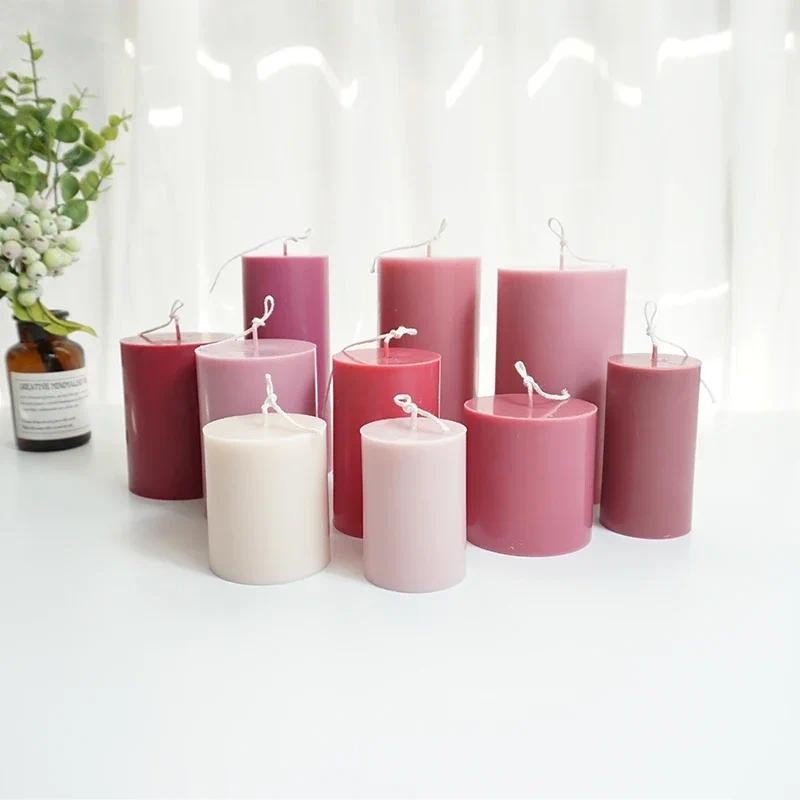

Flat Top Large Cylindrical Candle Mold DIY Handmade Cylinder Candle Making Kit Supplies Acrylic Pc Plastic Molds Jar Home Decor
