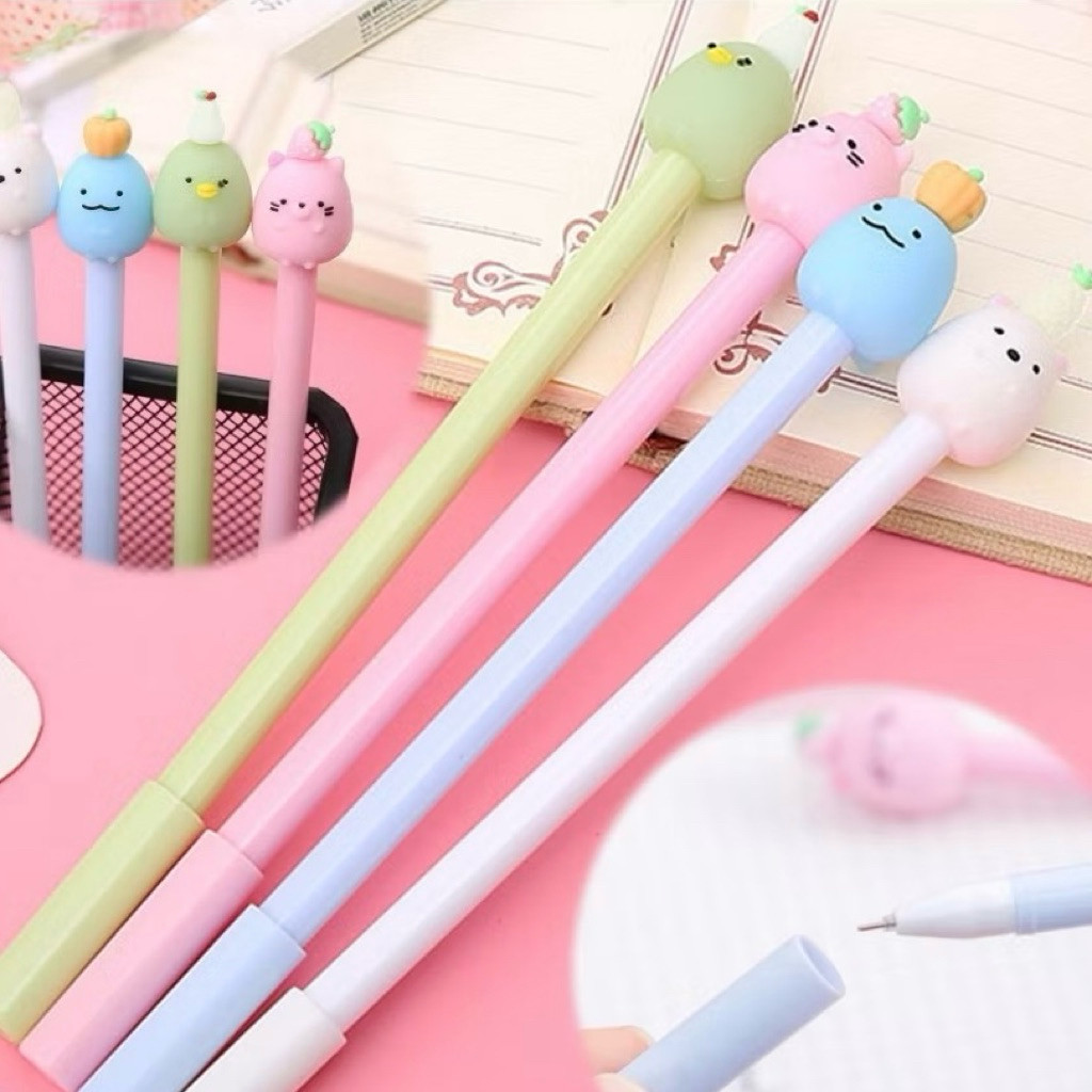 

Pena Tinta Hitam Karakter Hewan Lucu Model Animal Buah Pen Ujung Lancip Karakter Murah