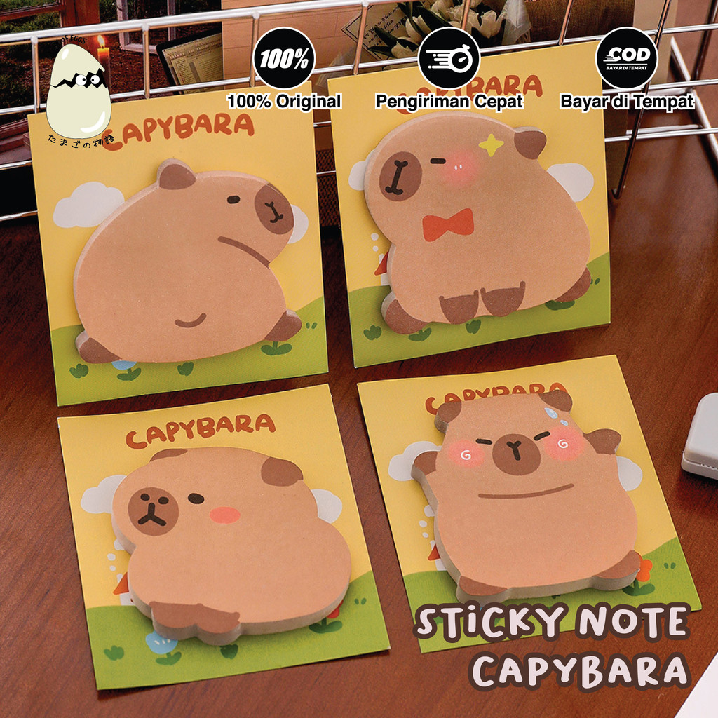 

Sticky Note l Kertas tempel l Capybara Memo l Penanda buku premium Kertas Lengket l Post it Capybara