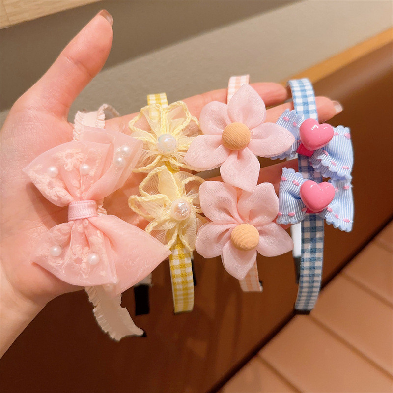 BOOM - Bando Anak  Motif Pita Aksesoris Rambut Anak Bunga Mutiara Cantik Aksesoris Bando Fashion Ana