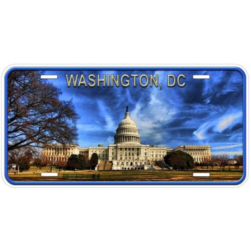 

Washington DC Capital Novelty Car Tag License Plate Aluminum