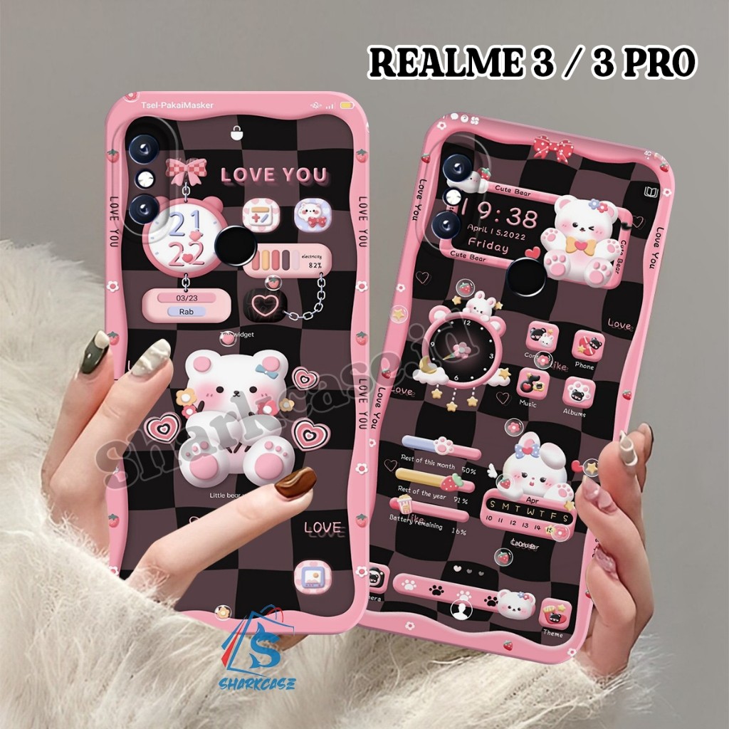 Case Realme 3 / 3 PRO / 5 PRO / 5 / 5i / 5s / C3 / C2 / C1 Motif Bear Cute Terbaru Kekinian -  Casin