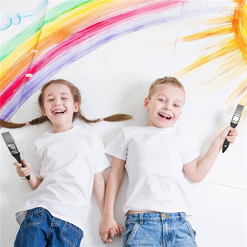 

B84B-3X Silicone Shaper Brush Wide Firm Flat Silicone Paint Brush Flexible Acrylic And Water Based Painting Tool, 1 Inches