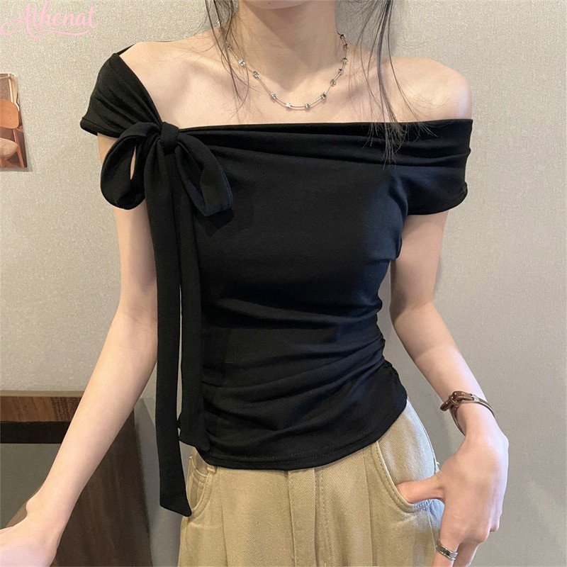 Crop Top Wanita Sexy Style Atasan Wanita Pendek Baju Atasan Wanita Off Shoulder Atasan Wanita Terbar
