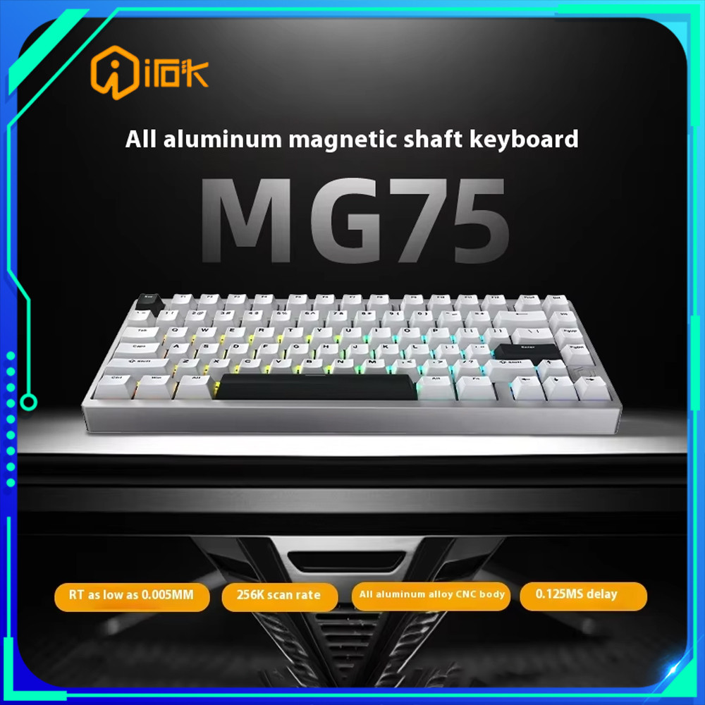 IROK MG75 Pro MG75 MAX Magnetic Switch Keyboard Aluminium Alloy Wired Gamer Keyboard 0.005mmRT 8000H