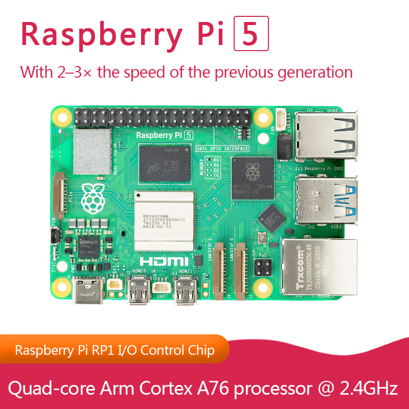 Official Original  Raspberry Pi 5 Ram 2G 4G 8G 16GB Board USB3.0 Gigabit Ethernet