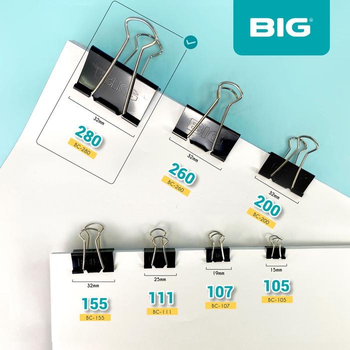 

Promo BIG Binder Clip Klip Penjepit Kertas 280 BIG BC-280 Besi