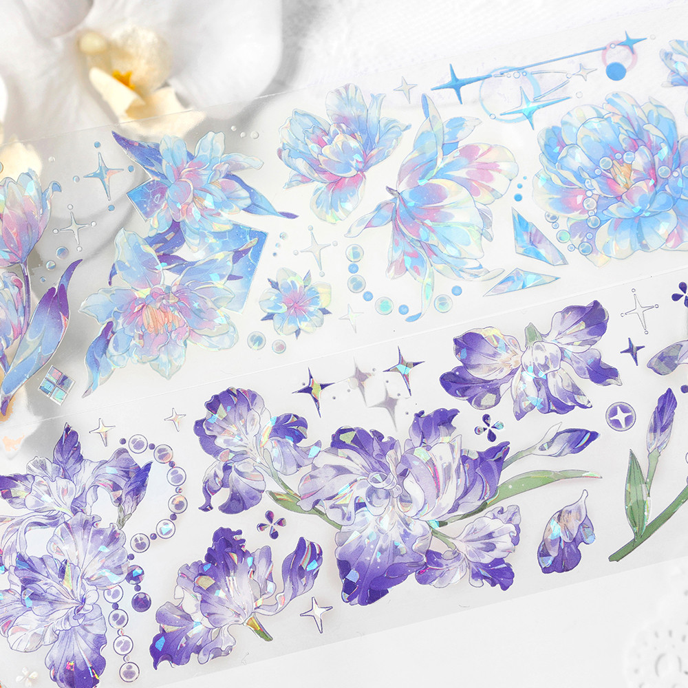 

4 styles 60mm*350mm Long tape PET material sticker Diary Album Scrapbooking material sticker Junk Journal Supplies