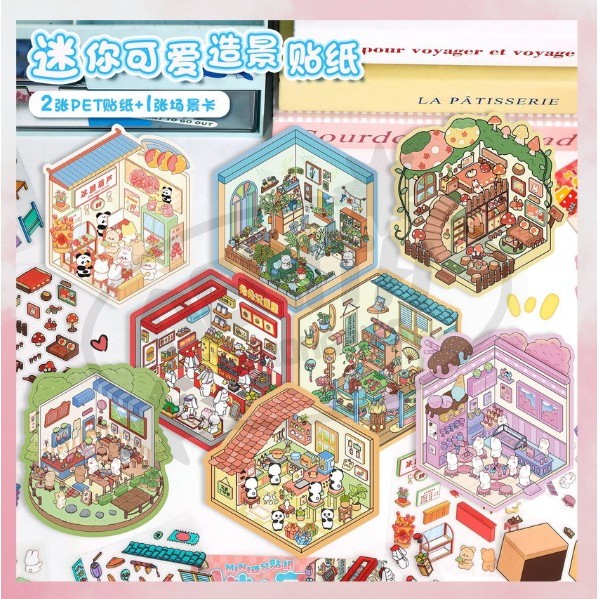 

Aerith Stationaries Sticker DIY Korea 3D Satisfying Decoration Landscaping A-SK026