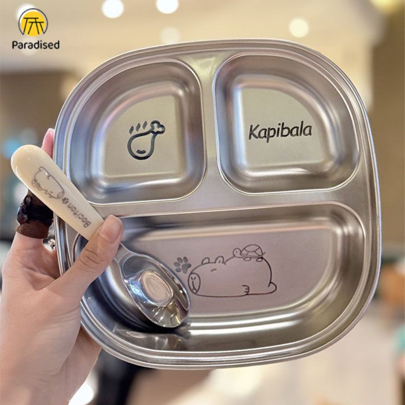 Paradised Piring Makan Stainless / Piring Makan Sekat Anak Stainless / Piring Sekat Anak Dewasa