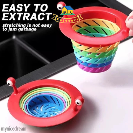 Filter Pelangi Monster Kecil Filter Lantai Dapur Saluran Pembuangan Wastafel Saluran Pembuangan Kola