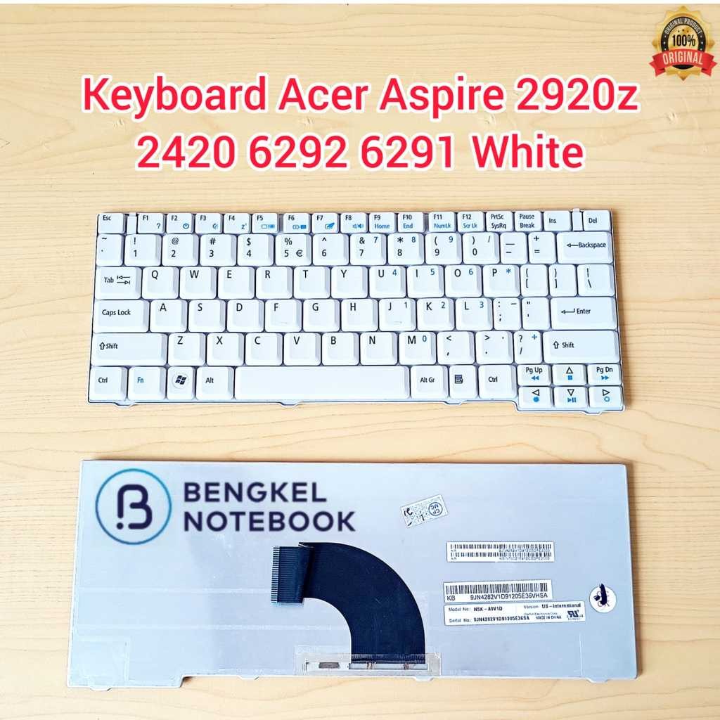 Keyboard Acer Aspire 2920z 2420 Travelmate 6292 6291 White