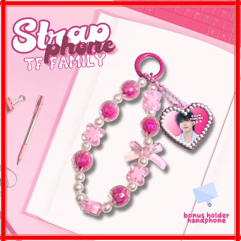 [ TS CPOP] STRAP PHONE TF FAMILY LOVELY BEADS PREMIIUM MURAH CHEN YIHENG  CYH JONATHAN TOKOSISTUR GA