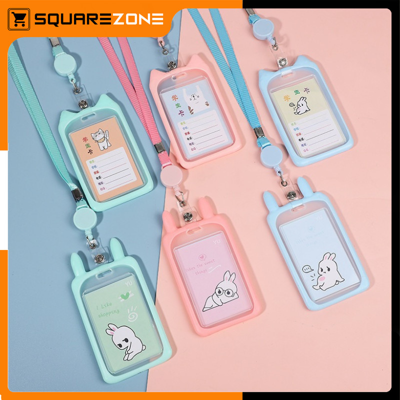 

Name Tag ID Card Holder Motif Lucu Lanyard Gantungan Kartu Office ATK001