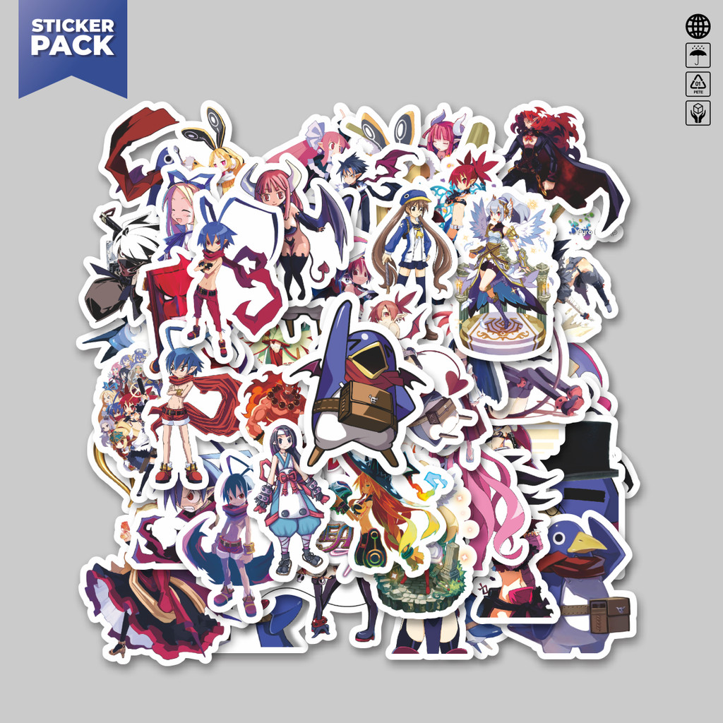 

[100PCS]Stiker Pack Stiker Game Series Disgaea Mix 1 Aesthetic Vinyl Anti Air Dekorasi Sticker Laptop Buku Journal Koper Helm Casing HP Gitar Helm Skateboard