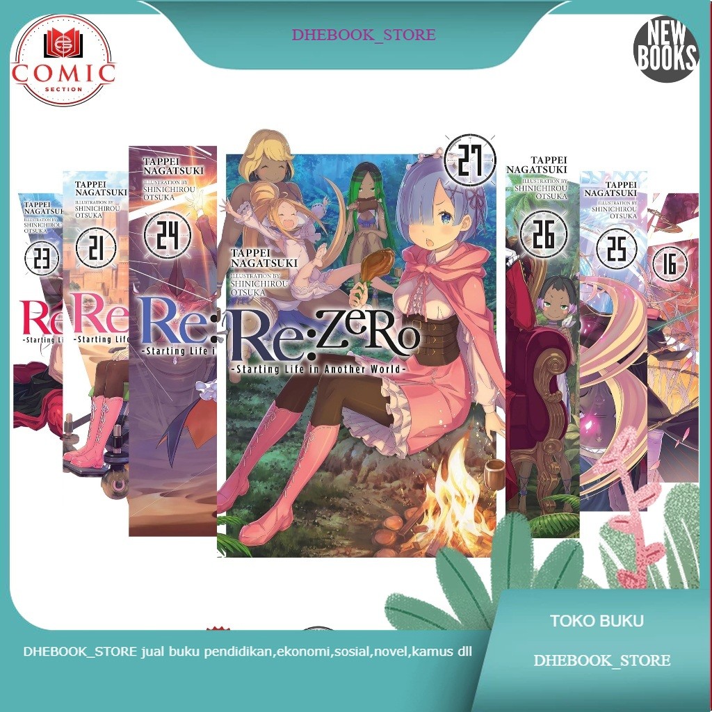 Buku Re:ZERO Starting Life in Another World, LIGHT NOVEL (27 book series) Bahasa indonesia