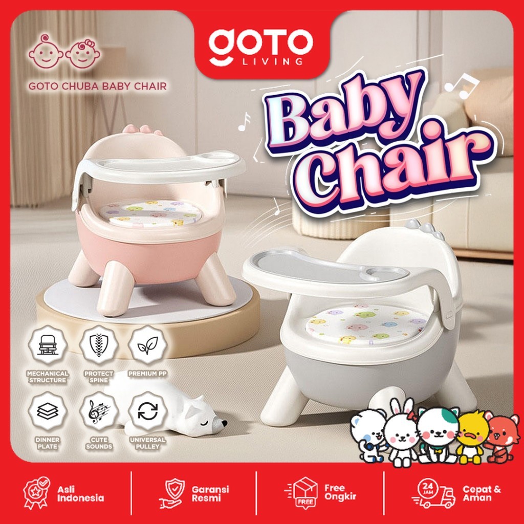 Goto Chuba Baby Chair Kursi Makan Bayi Tempat Duduk Mpasi Lucu Set Meja