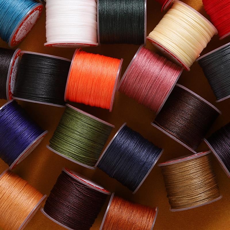20M/Roll 0.6MM Waxed Thread Cord Leather Line DIY Handicraft Craft Sewing Wax Thread Cord Round Leat