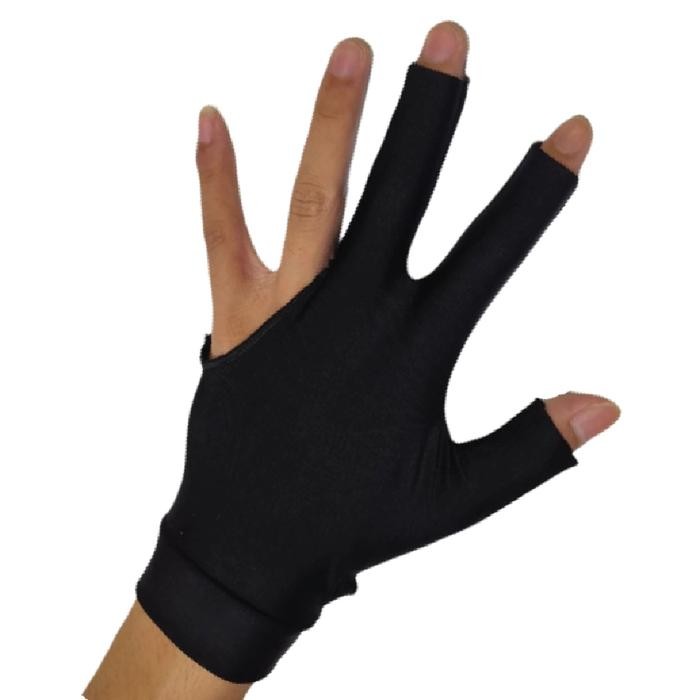 

^_^ Sarung tangan billiard glove billiard spandex lycra halus licin dan nyaman - NEW POLOS STG JARI V$