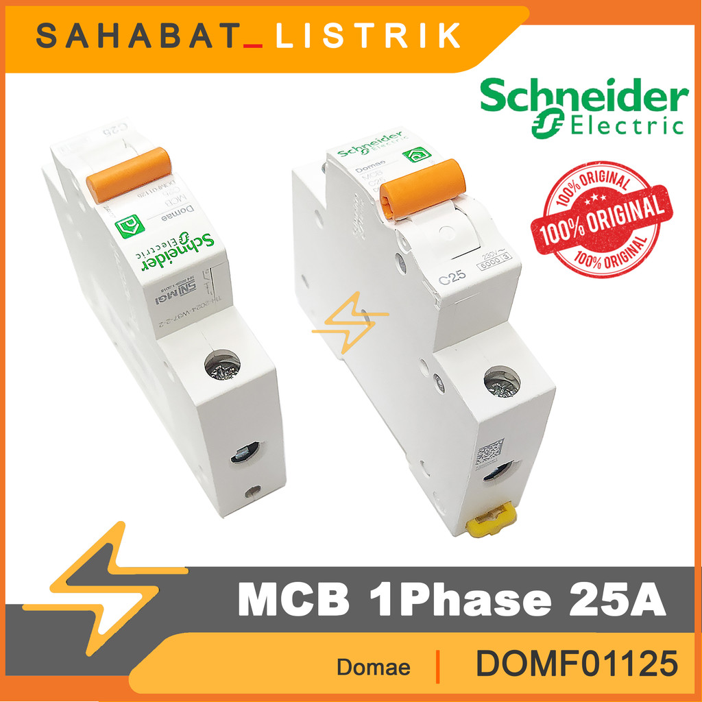 MCB SCHNEIDER 25A 1 Phase / MCB 25 Ampere
