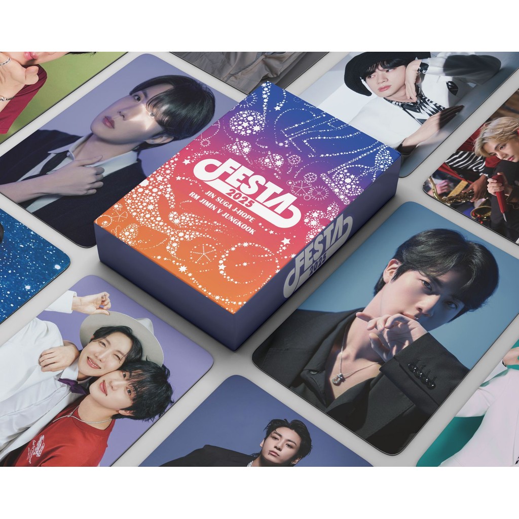 

55pcs/Box Kpop Idol 12th HD PhotoCards 2025 Festa Lomo Cards for Boys Girls Gifts
