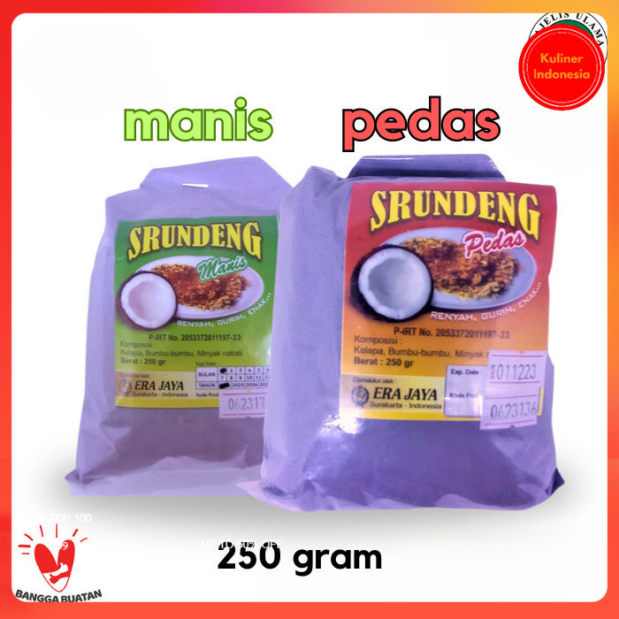 

Serundeng Kelapa solo manis pedas Era Jaya 250 gram