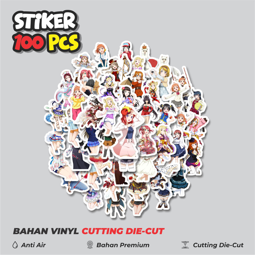 

Terbaru! 50 pcs Stiker Anime Series Love Live Character Mix 8 Dekorasi Lucu Kreatif untuk Notebook, Skateboard, HP