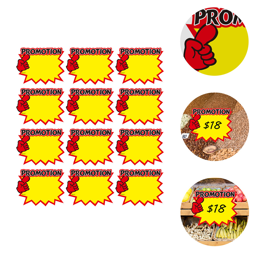 

50 Pcs Market Commodity Price Tag Stickers Advertising Tags Paper Label Promotional