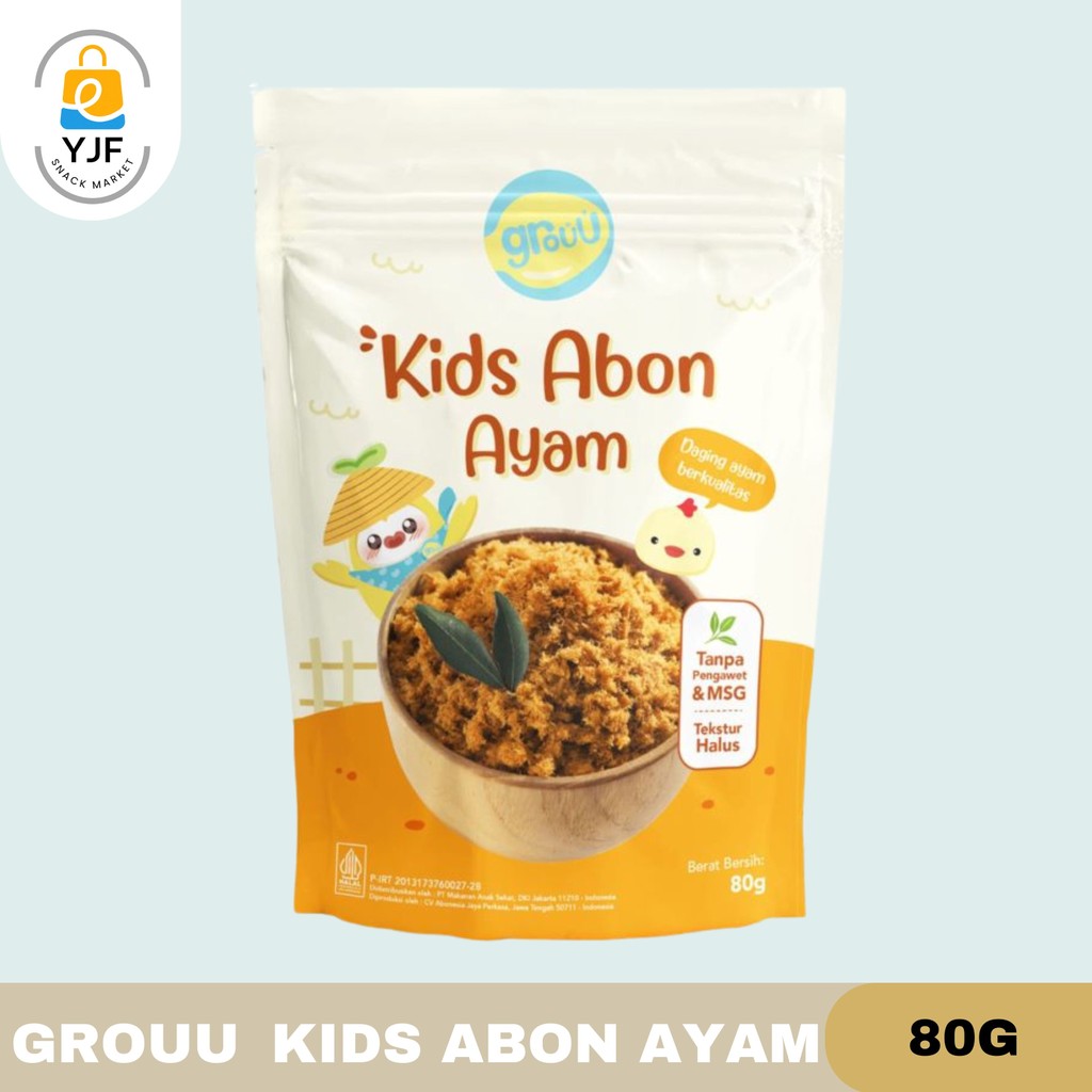 

Grouu Kids Abon Ayam 80g / Abon MPASI / No MSG / Abon Untuk Bayi