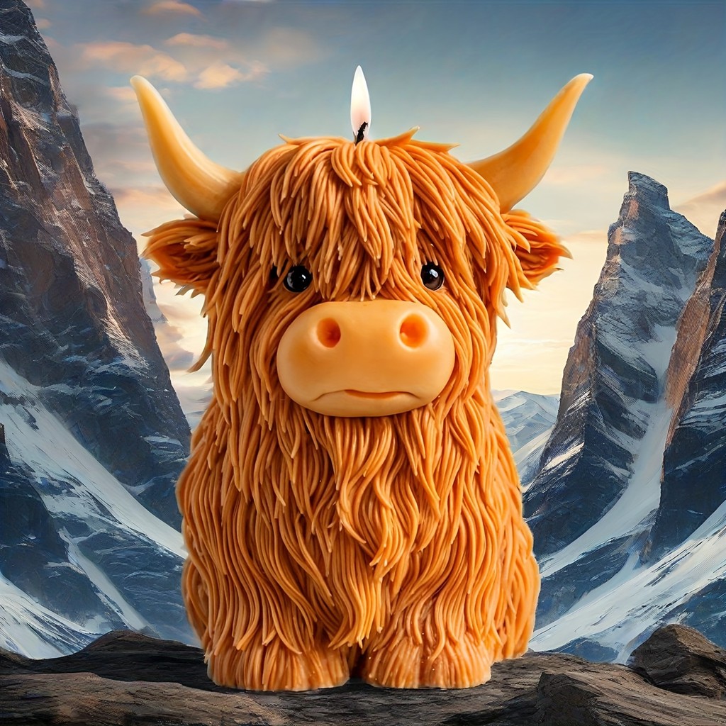 

Alpine cow silicone mold, suitable for resin casting, jewelry making and diy handicrafts, highland cow design and exquisite hair