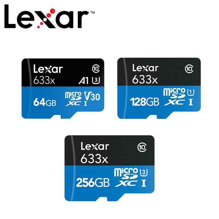 Lexar MicroSD Micro SD 633x SDXC 64gb 128gb 256gb