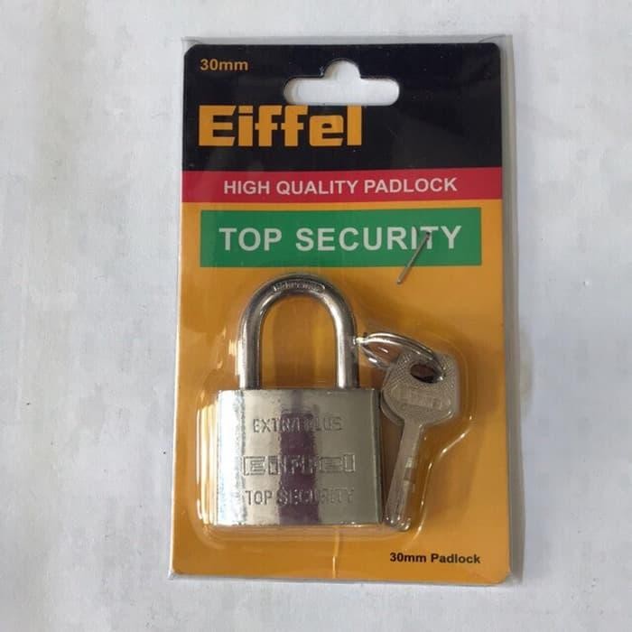 Gembok Eiffel 30 mm leher pendek padlock kunci rumah gudang pagar keci
