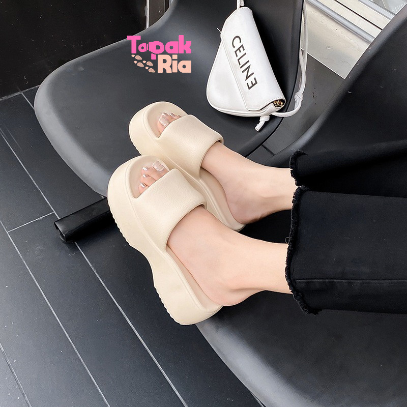Sandal Slop Wedges Jelly Platform Wanita 7cm Wedges Import Balance Sendal Tinggi Tebal Empuk 806 Bal