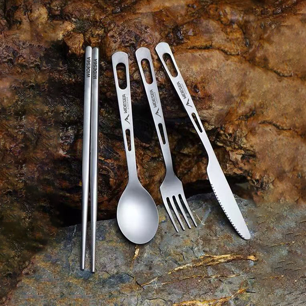 Camping Titanium Spork Outdoor chopstick Collapsible Spade Spoon Meet Edible Standards Many Kinds Of