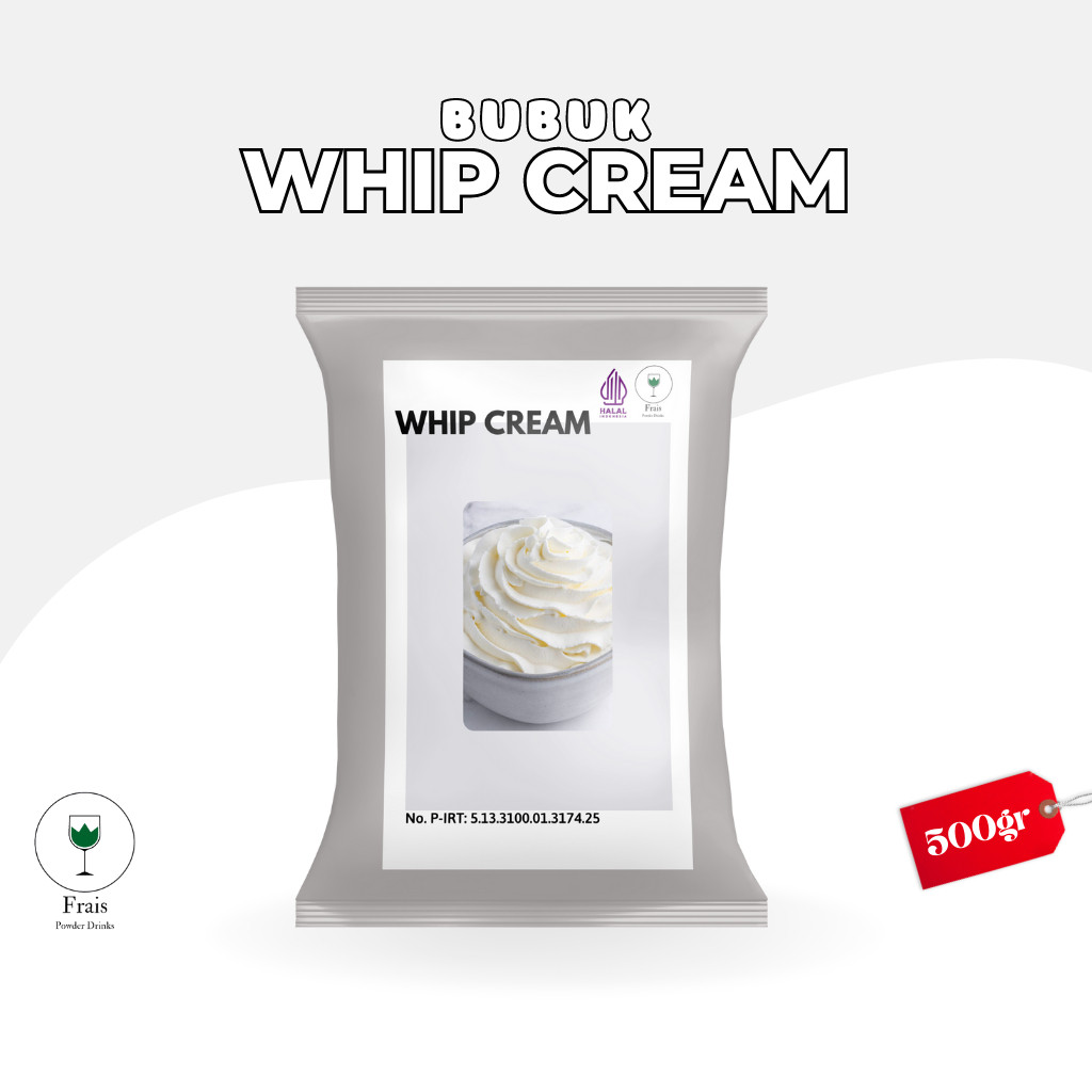 

WHIP CREAM TOPPING 500GR / BUBUK WHIP CREAM / WHIPPED CREAM POWDER / WHIPPING CREAM